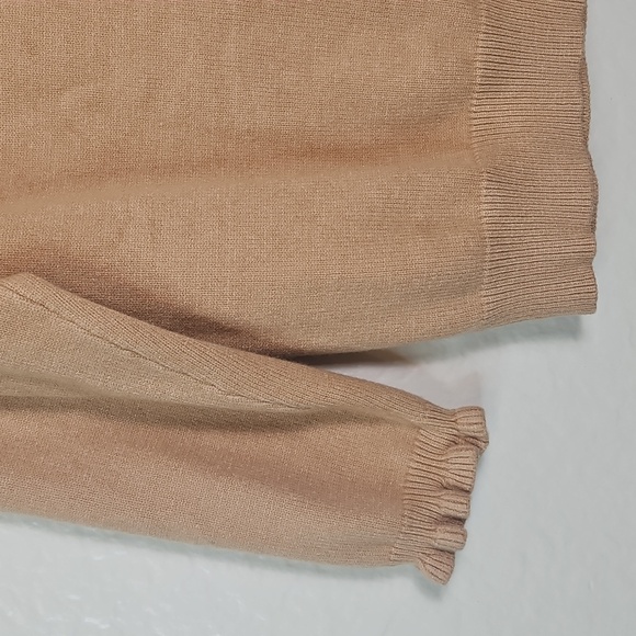 BTFBM Camel Ruffle Button Sweater S - Picture 11 of 12